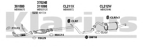 KLARIUS 210218U Exhaust System